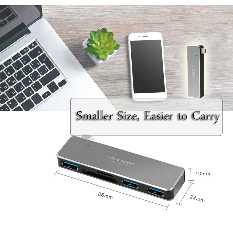 Концентратор USB Type C 3 0 5 в 1 к с устройство для чтения карт SD TF HDTV MacBook huawei Xiaomi Monitor PC| |