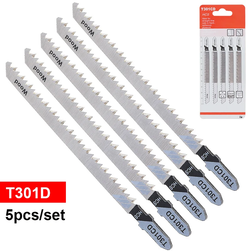 T301CD 5 шт./лот T101B/T101BR/T101D 100 мм Высокоуглеродистая сталь сабельные пилы прямой режущий лобзик для деревообработки/пластика - Цвет: T301CD