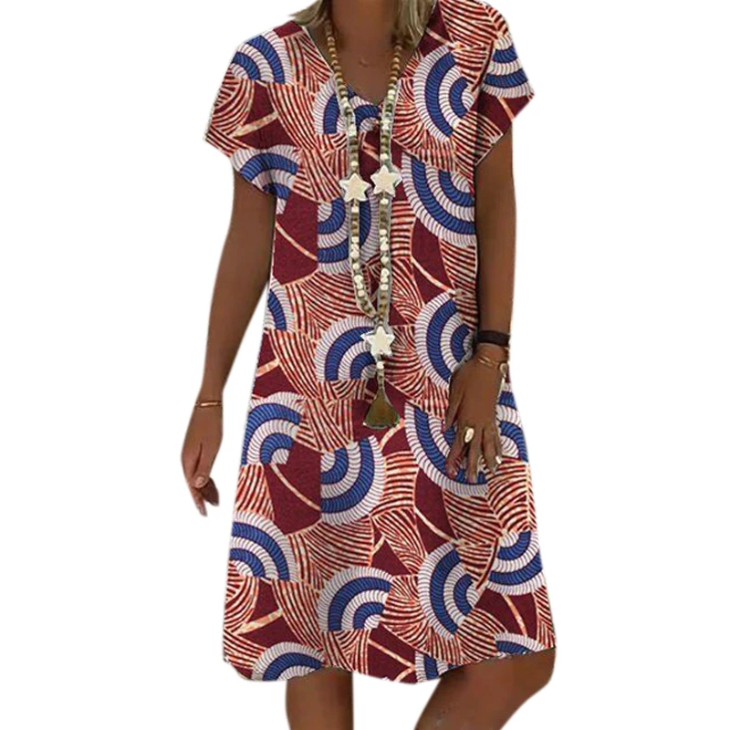 Vicabo элегантное женское платье с v-образным вырезом летнее для женщин размера плюс