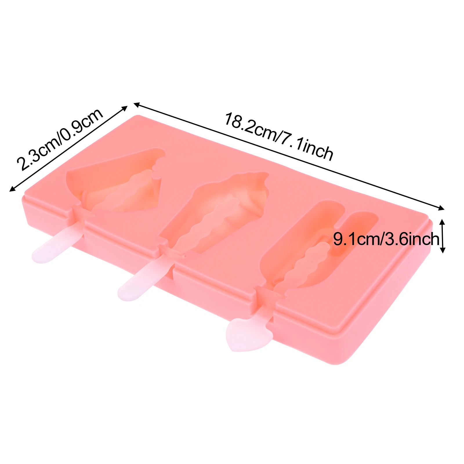 

4 Pieces Silicone Popsicle Molds Ice Cream Molds Cartoon Fruit Animals Shape