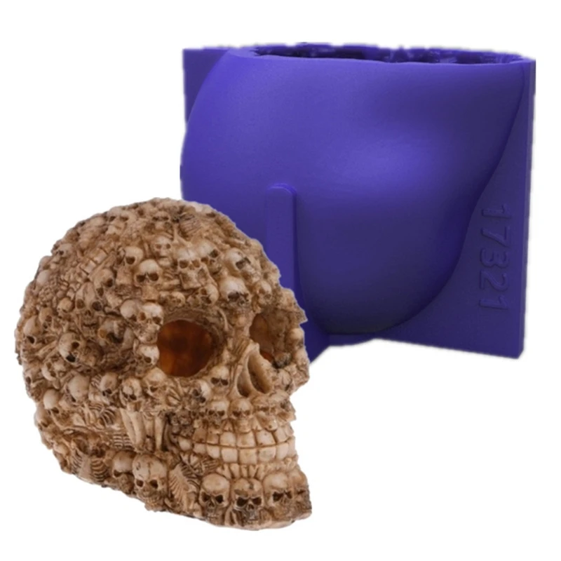 

Halloween Skull Mold 3D Resin Epoxy Mould DIY Craft Soap Molds Home Decor