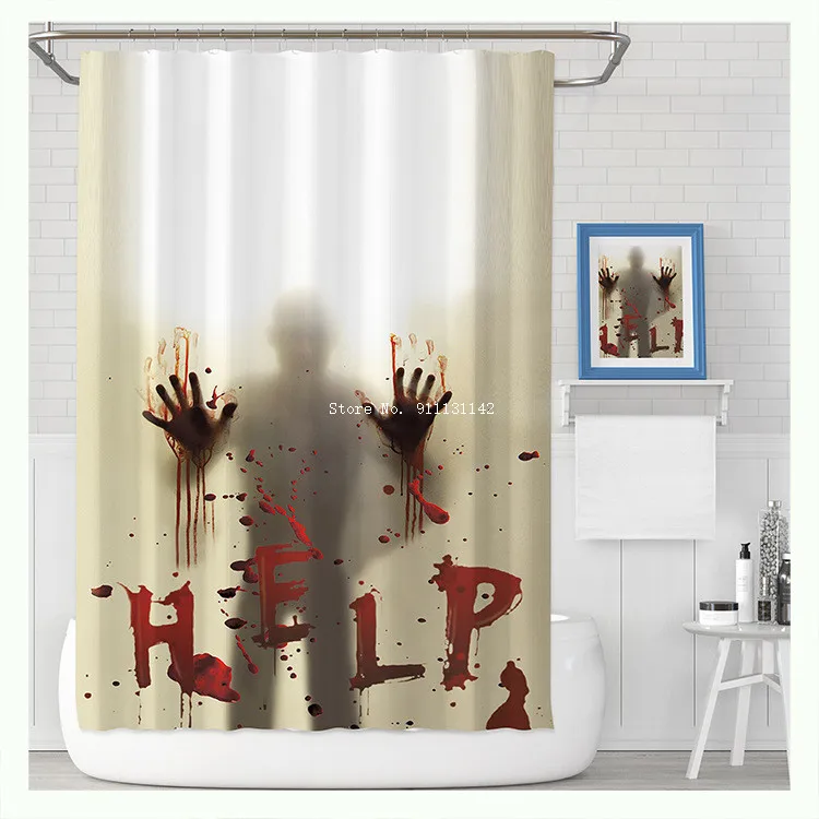 Звезда Хэллоуин кровь ручная печать пользовательский занавеска для душа