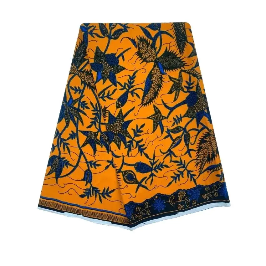 

100%Soft Breathable Veritble Ankara Dye Fabric For Sewing Real Original African Wax Print Cotton Fabric For Wedding Dress SP-ER