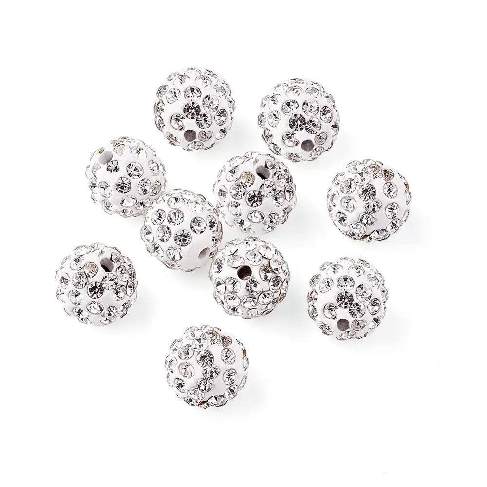 100 шт паве диско шар бусины из полимерной глины разразы Бусины круглые кристаллы