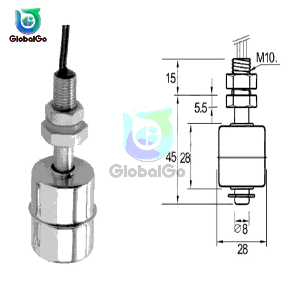 Датчик уровня воды и жидкости контроллер горизонтальный Поплавковый