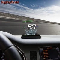 bigbigroad car hud display windshield projector overspeed warning for nissan sunny paladin nv200 navara quest 370z patrol juke