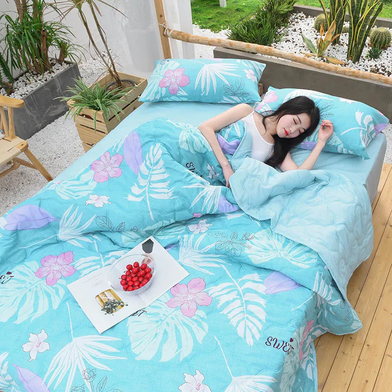 Летнее стеганое одеяло для кровати покрывало двойной размера King Size студентов