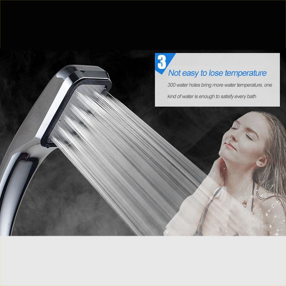 Pressurized Shower Hand-held Faucet Negative Ion Function Filter Water Saving Bathroom Accessories | Дом и сад