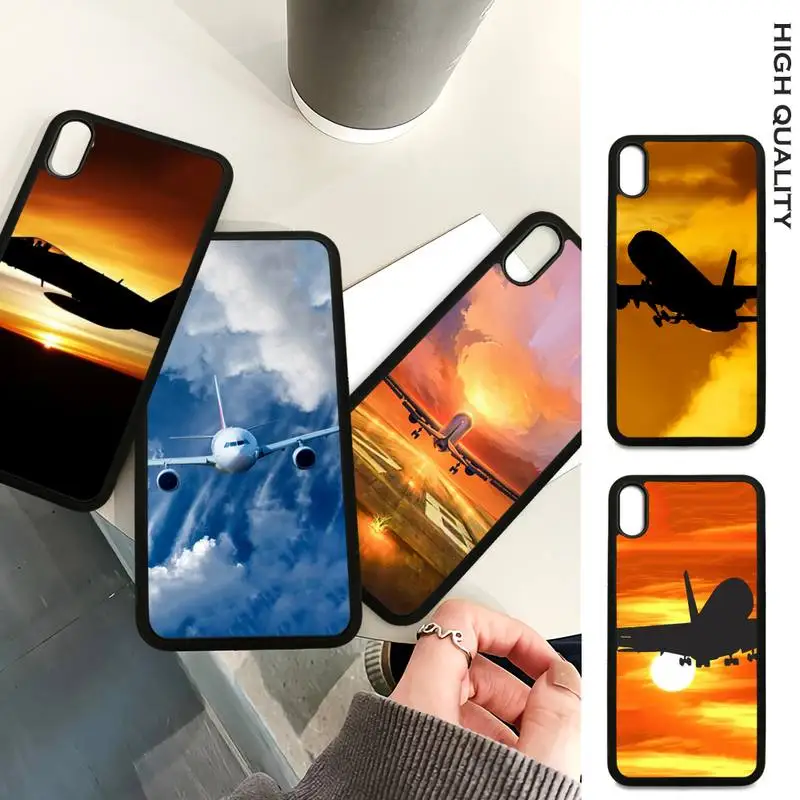 

High Quality Aircraft Soft TPU Hard PC Mobile Phone Case Cover For IPhone 12 11 Pro Max Xs X Xr 7 8 6 6s Plus Se 2020
