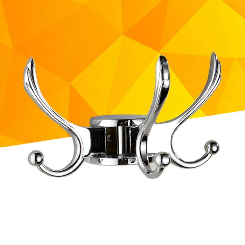 

Coat Hook Rotation Three Hooks Zinc Alloy Wall Hanger Towel Bathroom Robe Accessories(Rose Gold)
