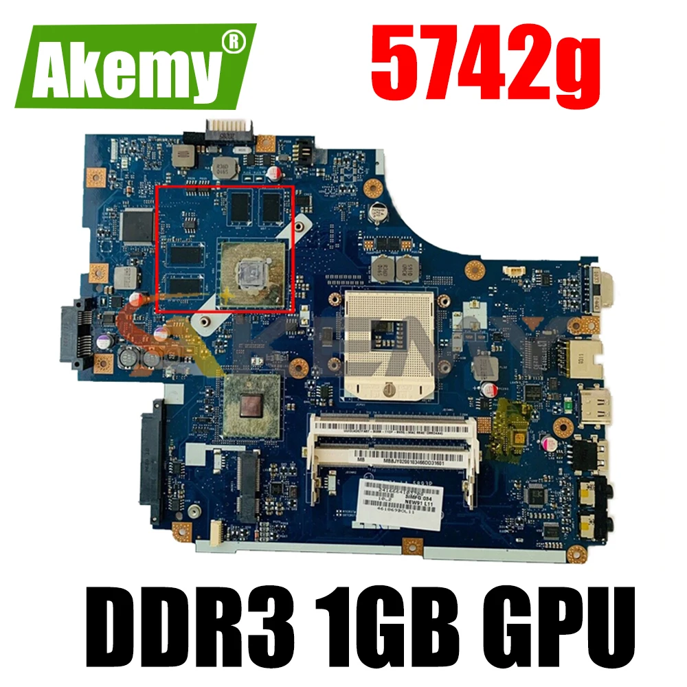 

AKEMY MBBJY02001 MB.BJY02.001 LA-5891P LA-5893P LA-5894P For Acer aspire 5742g Laptop Motherboard NEW71 HM55 DDR3 1GB GPU