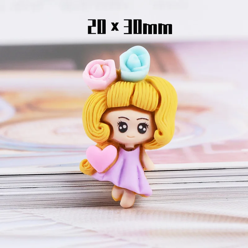 10 шт. Kawaii принцессы из мультфильма для девочек С плоской задней частью кабошоны