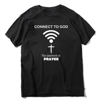 2021 fashion summer top connect to god the password is prayer vintage mens t shirt m 5xl customized products