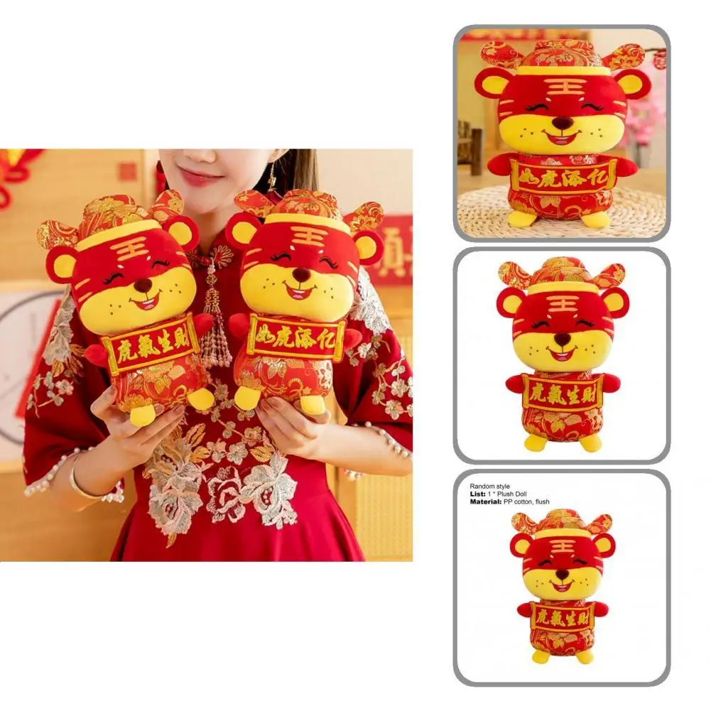 

Игрушка тигр с мягкой текстурой, мультяшный дизайн, яркий костюм Тан, фигурка тигра, детская игрушка, мягкая игрушка, украшение для дома