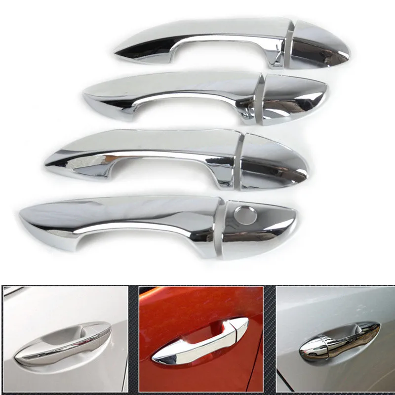 1 комплект хромированные дверные ручки чаши крышка чехол для Защитные чехлы