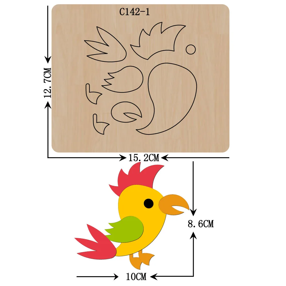 Новые деревянные штампы в виде попугаев для скрапбукинга режущие совместимые с