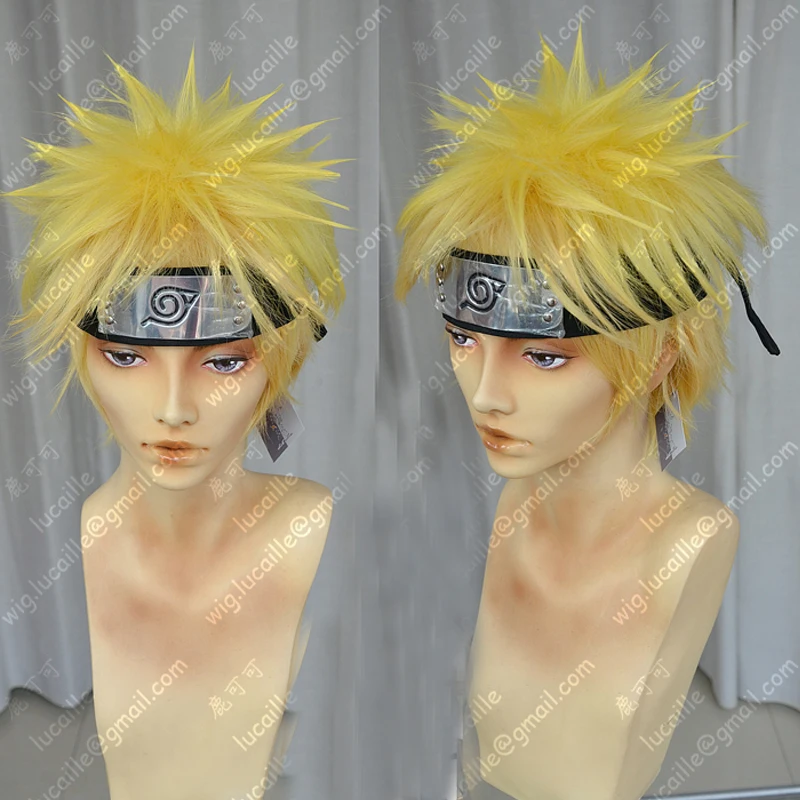 Парик для косплея удзумаки из аниме смешанные золотистые пушистые ворсинки