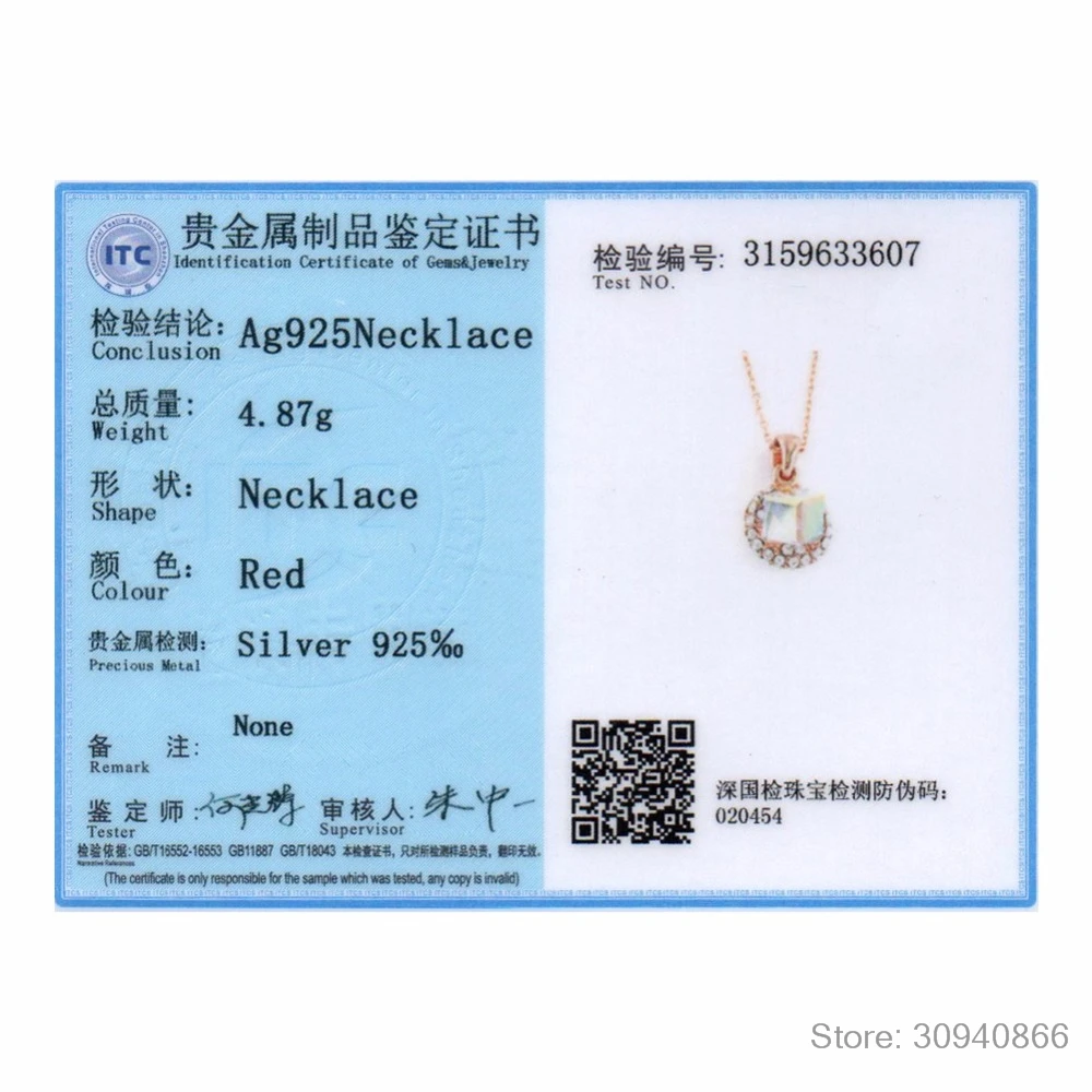 

LEKANI New Colorful Cube Crystal Round Pendant Necklace 925 sterling silver Chain Necklace For Women Fine Jewelry