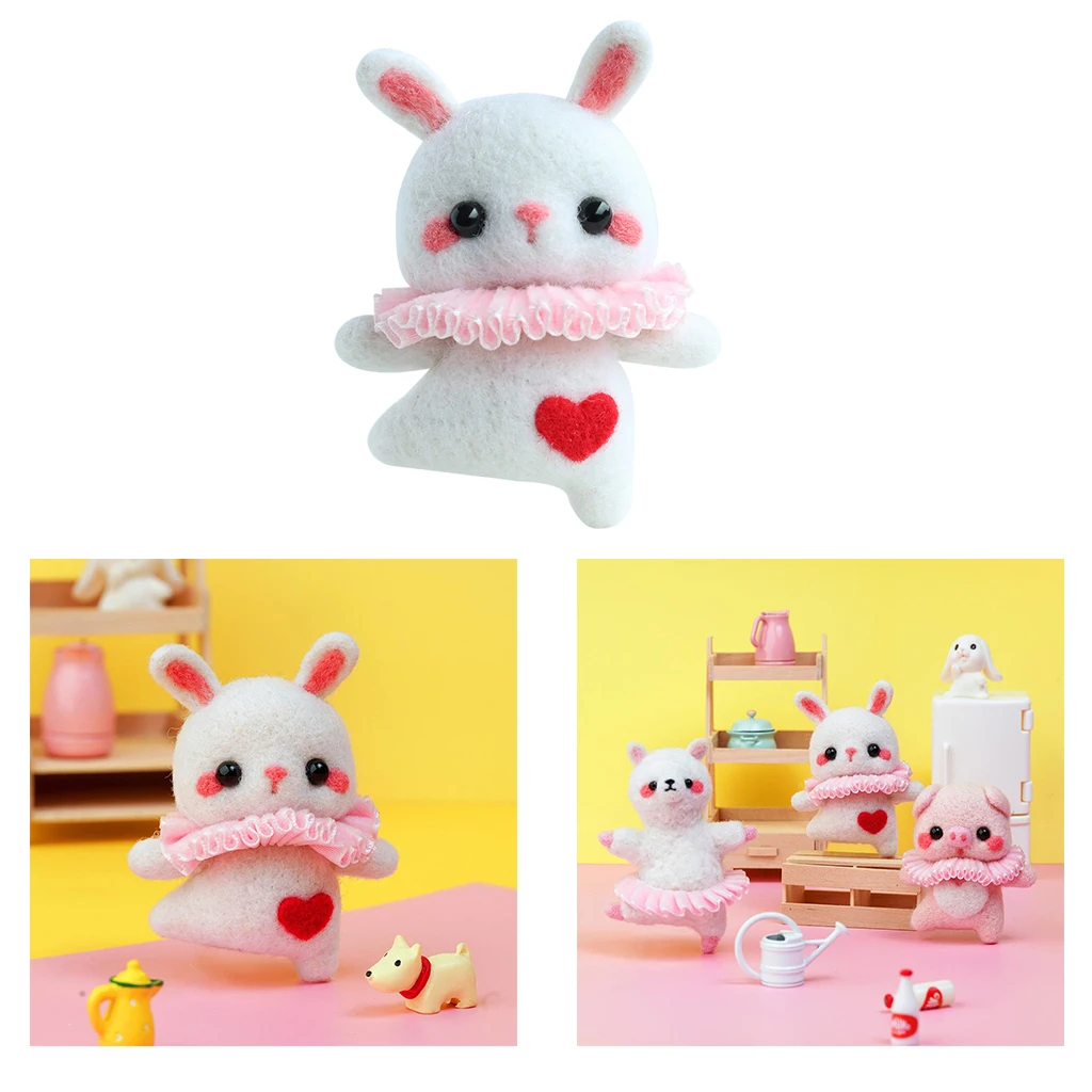 DIY шерстяной войлок иголка для рукоделия Войлок комплект животных с рисунками из