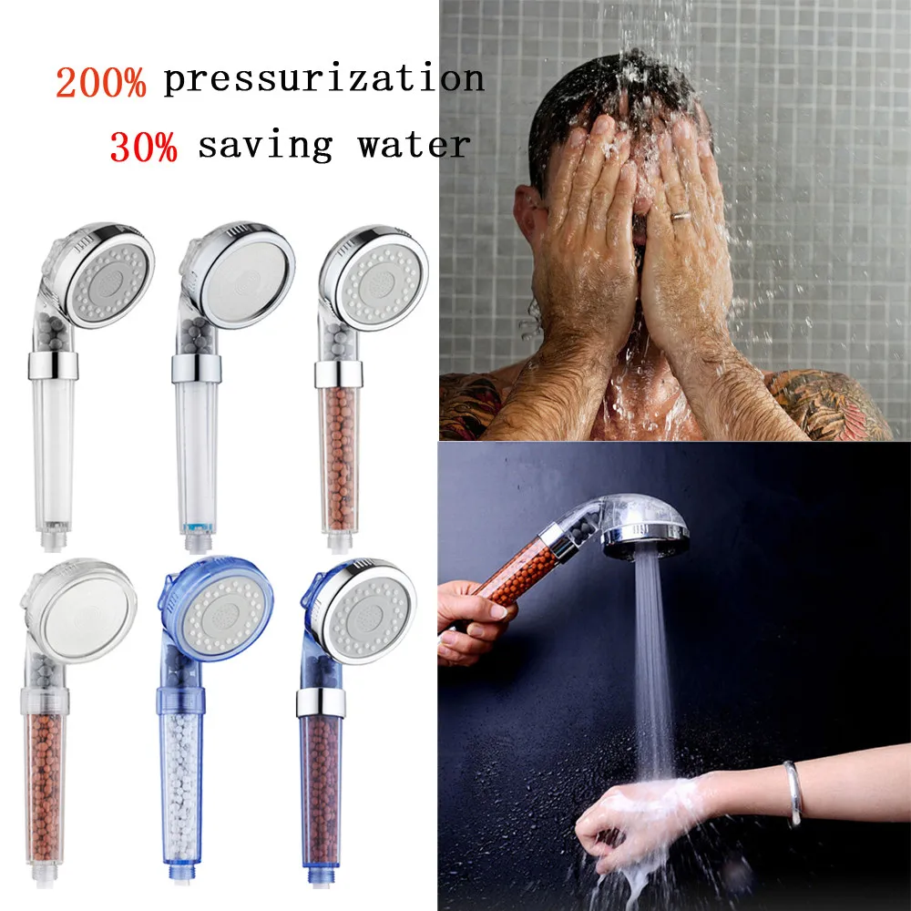 Насадка для душа высокого давления экономия воды 3 фильтра ионная фильтрация