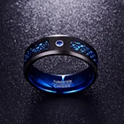 Внешняя торговля, мужские кольца из углеродного волокна с голубым цирконием, 100% вольфрамовые карбидные кольца для мужчин, черный дракон