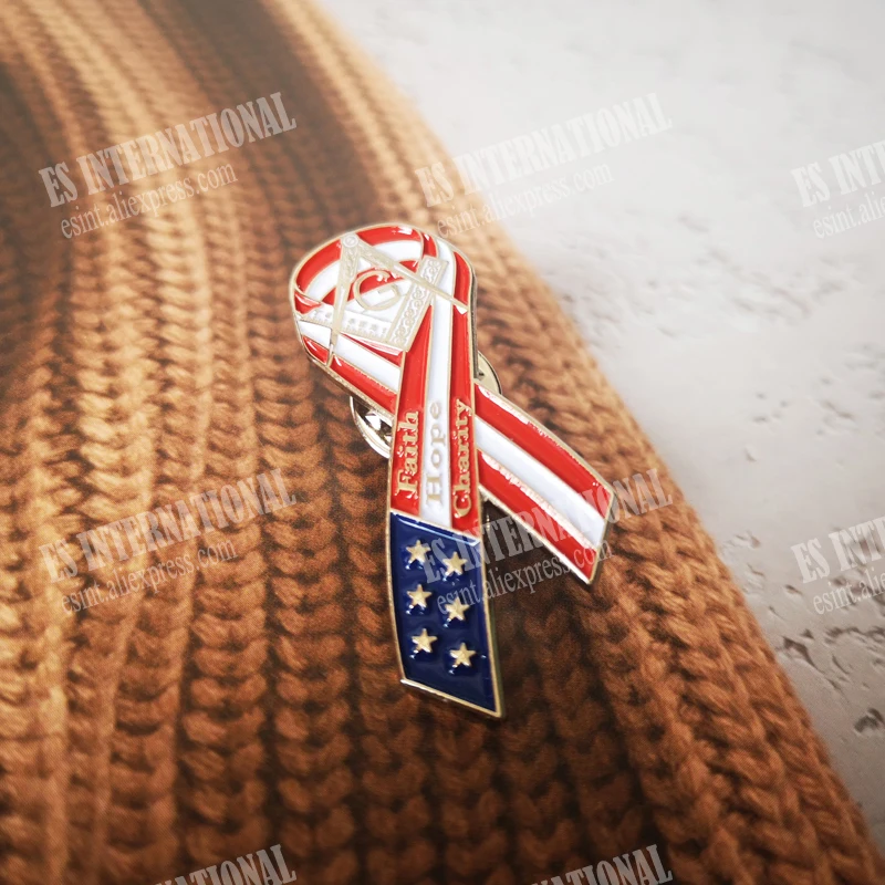 Масонская эмблема значок булавки на лацканы масон вольный каменщик лента США