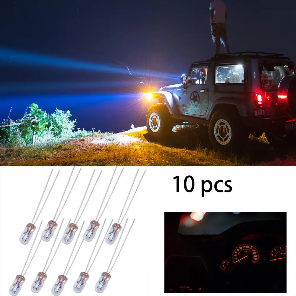 

10 pcs T3 T4 T4.7 T5 led car dashboard light instrument automobile door Wedge Gauge reading lamp bulb 12V led smd Car Styling