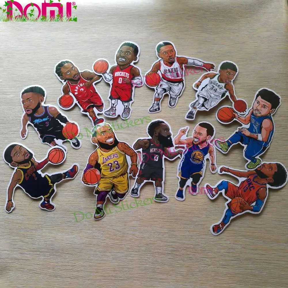 

Sport Decal Luggage Stickers Toys Basketball Stars Stickers Windshield Laptop Helmet Trunk Wall Decal Quality KK Vinyl Cover
