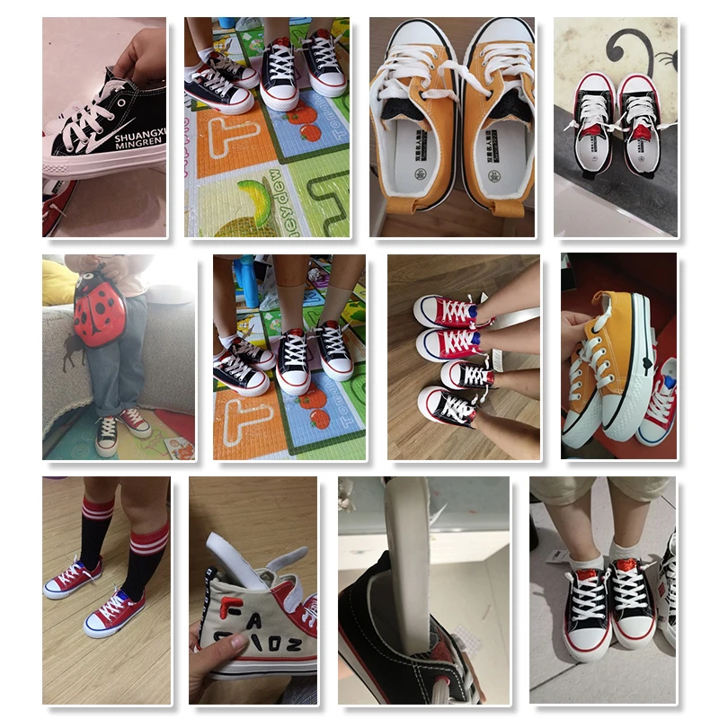 Детская парусиновая обувь с высоким берцем Обувь для мальчиков и девочек