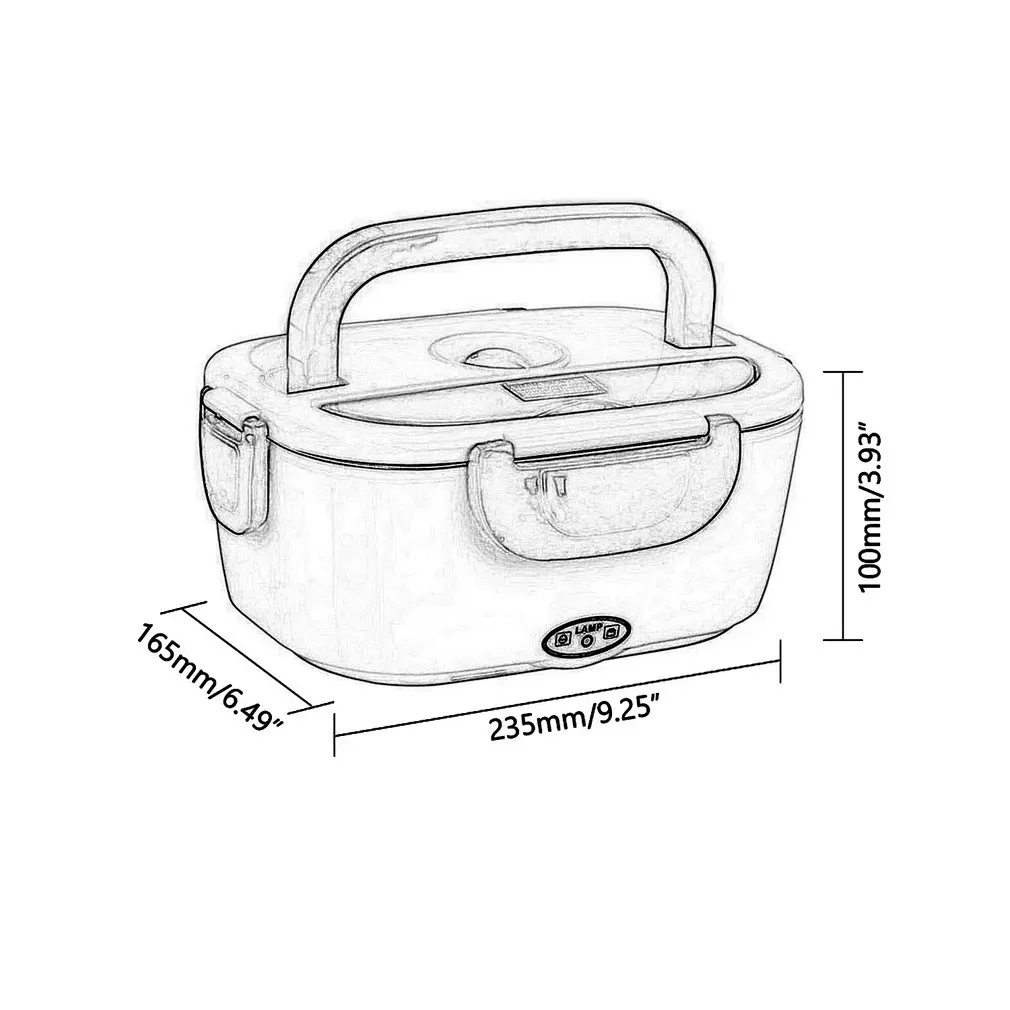 

Portable Car Home Electric Heating Lunch Box Food Heater Warmer Container High Temperature Resistance Lunch Box