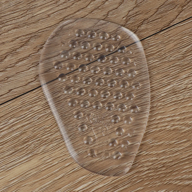 

1 Pair 9*6cm Women Soft Silicone Gel Cushion Insoles Metatarsal Support Insert Pad Transparent Shoes Insoles