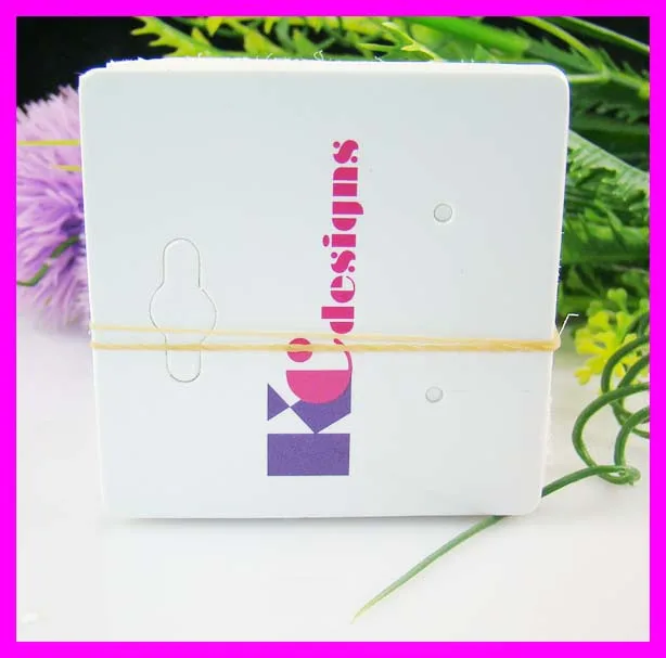 

Free shipping wholesalecustom logo jewelry display tag necklace earring hanging display name tag white paper cardboard tag cards