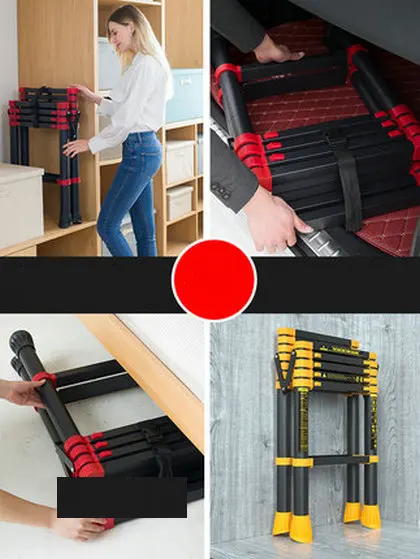 1.39M/1.82M Multi-Function Aluminum Telescopic Ladder Household Trestle Portable Five-Step Collapsible Lift Stairs | Инструменты