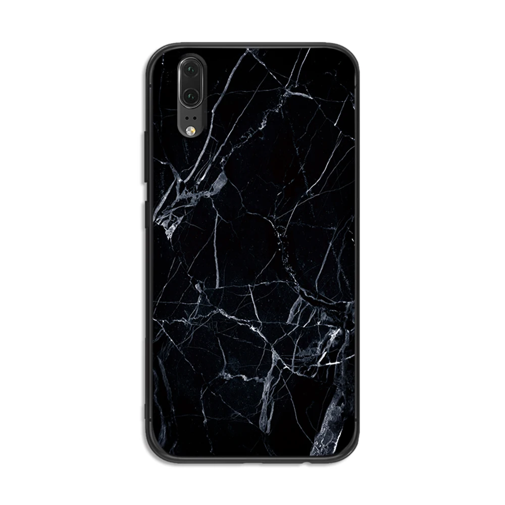 Жесткий красивый декоративный чехол с мраморной волной для huawei Y6 Y7 Y9 Prime Nova 2i 3 4 3i