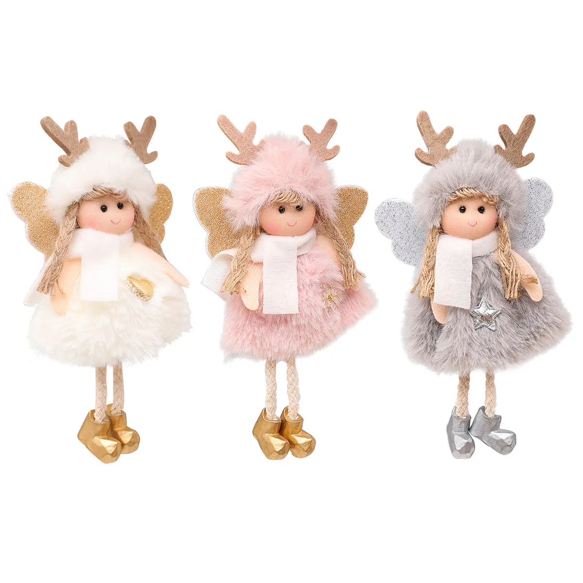 Christmas Doll Pendant Hanging Angel Cute Xmas Tree Decor Merry Decorations for Home Gifts For Kids | Дом и сад