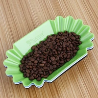 cute plate oval coffee bean tray for coffee beans display select