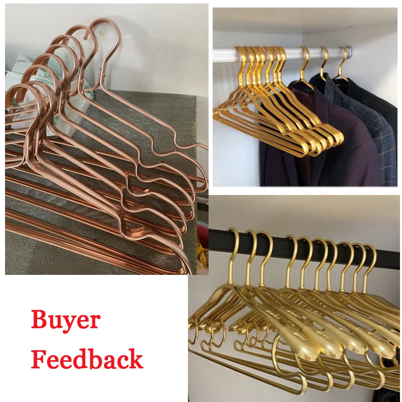 

10Pcs Metal Clothes Rack Aluminium Alloy Hangers Anti-slip Seamless Drying Rack Wardrobe Hanger Space Saver Coat Organizer Rack