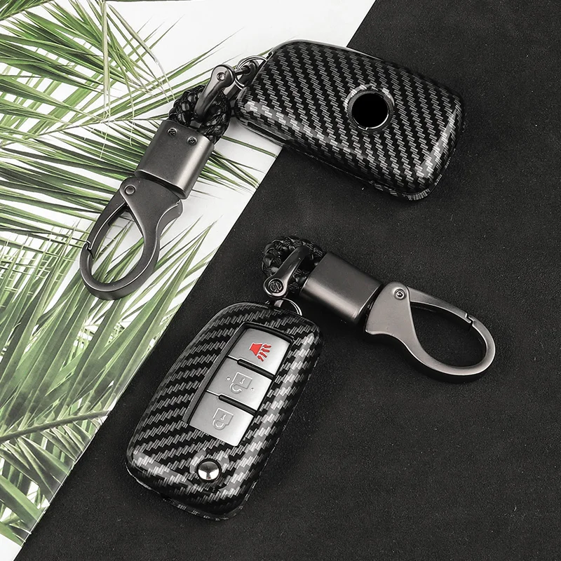 

ABS Carbon Fiber Car Key Case For Nissan Qashqai J11 X-trail Trail T32 F15 Murano MAXIMA ALTIMA Juke Micra Tiida Pulsar2014-2018