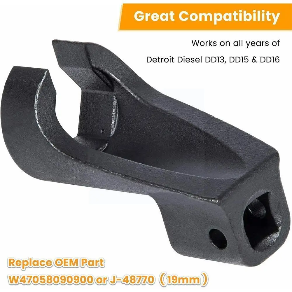 

Vehicle Engine Brake Adjustment Tool + 19MM Fuel Pipe Socket DD13/15/16 For Detroit G7P0