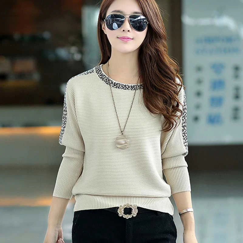 

Sweaters Women Jumper 2017 New Spring Autumn Oversized Sweater Long Sleeve Womens Knitwear Loose Sweaters Female Pullover QH0804