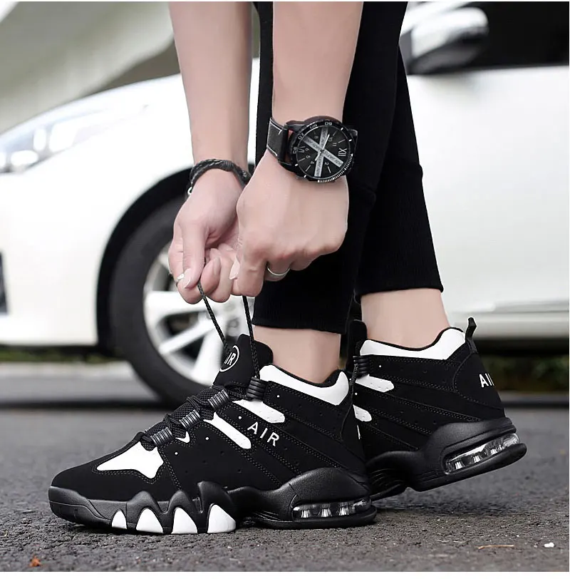 Новая дышащая Баскетбольная обувь Jordans Мужская воздушная подушка ретро для легкой атлетики и баскетбола Мужская Спортивная обувь высокие Shockpoof кроссовки