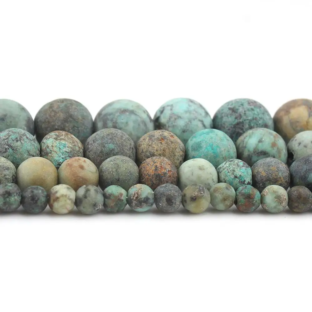 Круглые бусины Natrual для изготовления ювелирных изделий матовые из африканских