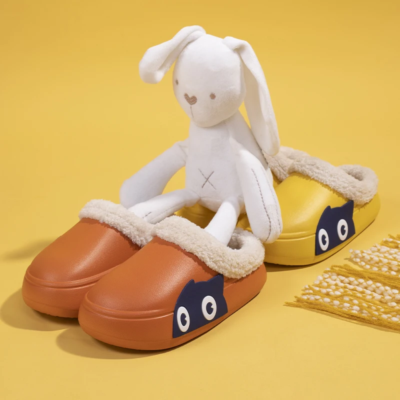 

Plush Home Indoor Slippers Women Winter warm cotton slippers Light Weight Soft Comfortable Winter men slides plush Shoes Lady 45