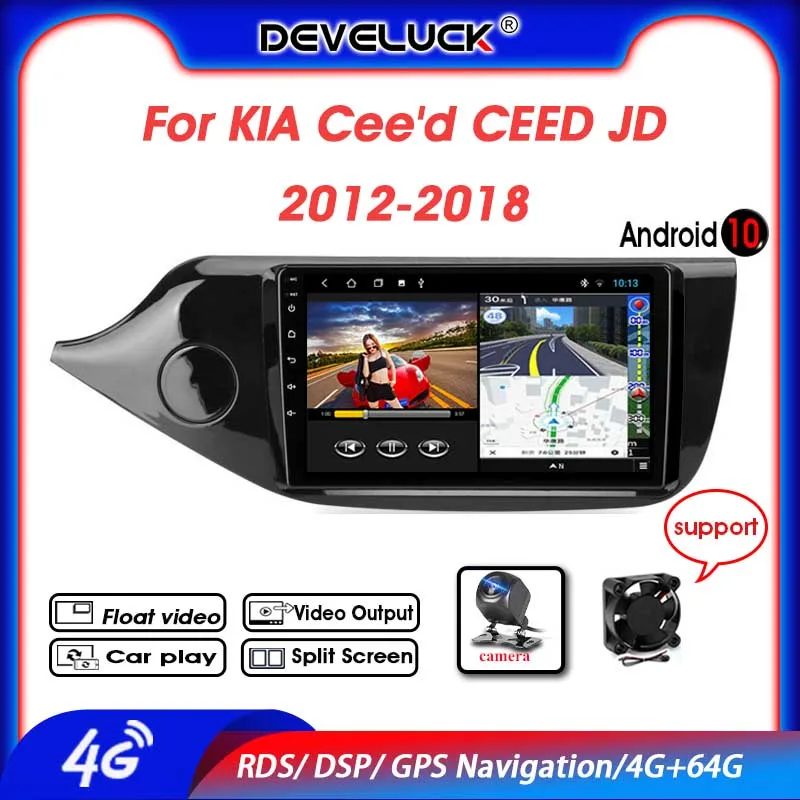 Develuck Android 9 0 автомобильный Радио мультимедийный видео плеер для KIA Cee 'd CEED JD 2012