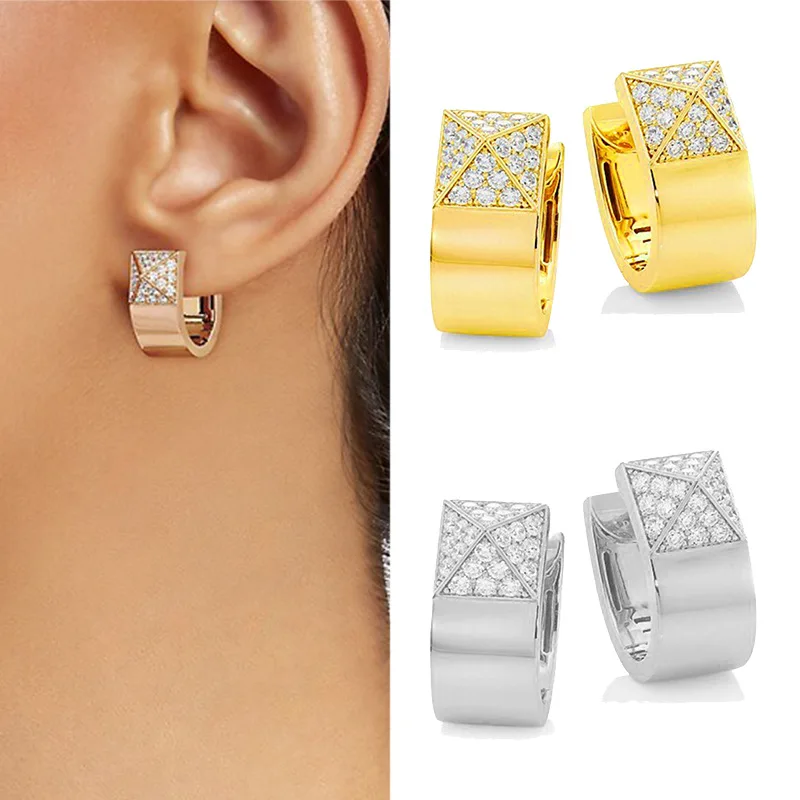 

Женские серьги-кольца со шпильками и цирконом, уникальные Редкие серьги до выпускного вечера, эмо