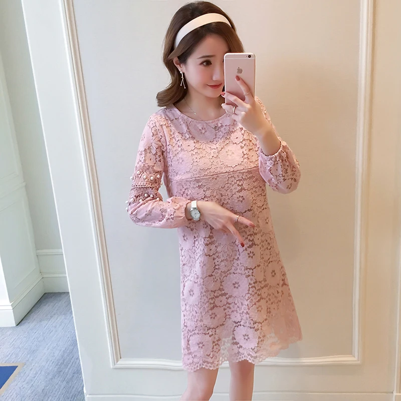 Одежда для беременных платье кормления свободное стильное женщин халат кормящих