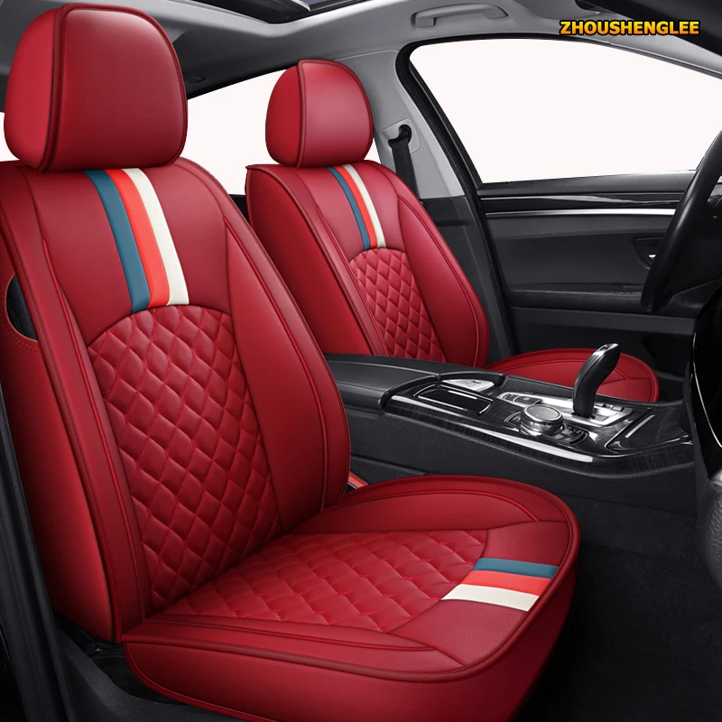 

ZHOUSHENGLEE Leather car seat cover For lada 2114 granta xray vesta sw cross kalina kalina accessories covers for vehicle seats
