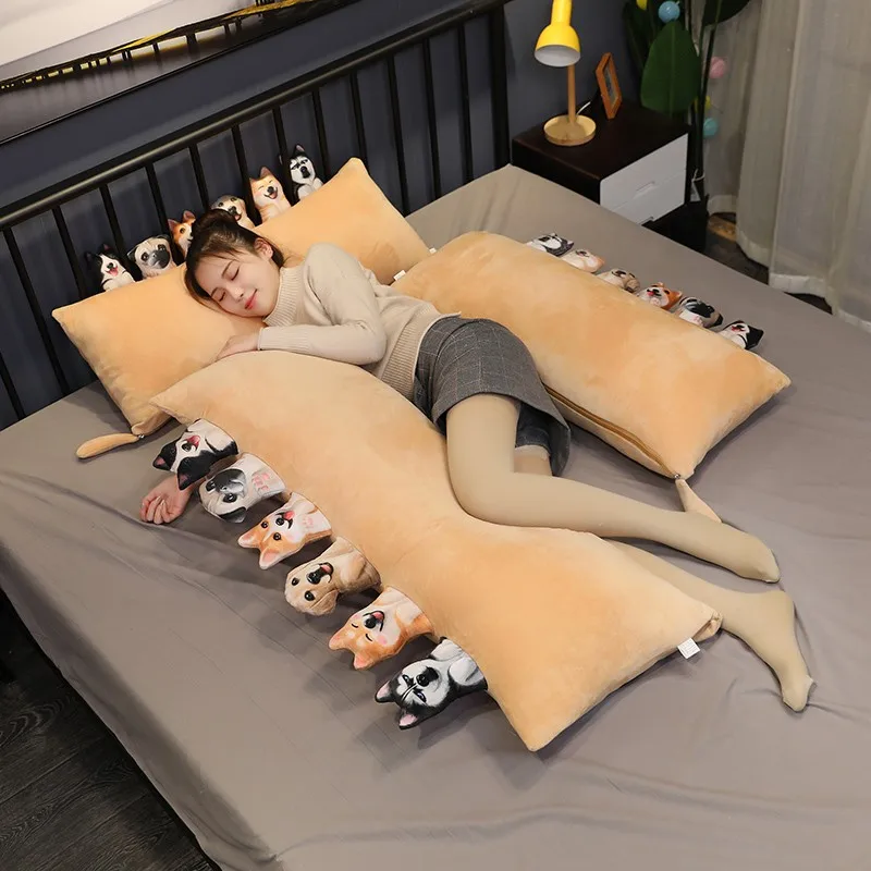 Barato Alta Calidad Lindo Simulación De Juguete De Peluche De Perro Animal Relleno Perro De Peluche De Dibujos Animados Almohada Cojín Casa Decro