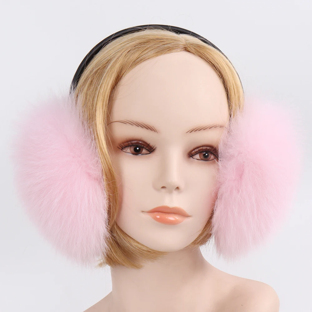 Новое поступление женские плюшевые наушники из натурального Лисьего меха зимние