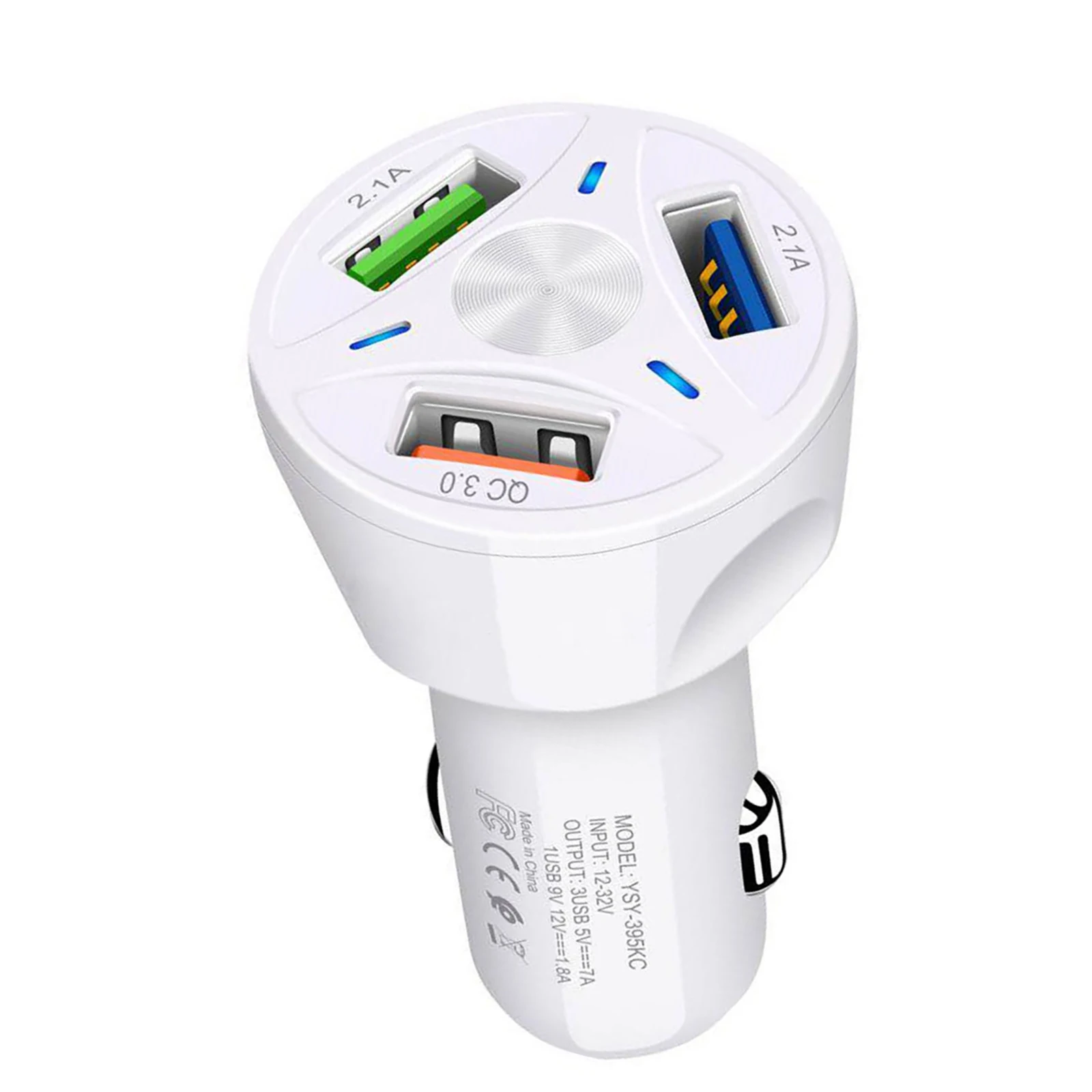 2 шт. 5V 2.1A + QC3.0 зарядных порта USB для автомобиля Зарядное устройство быстрой 12V-32V 4
